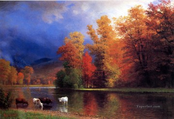 En el arroyo Saco Albert Bierstadt Paisajes Pinturas al óleo